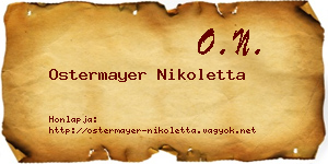 Ostermayer Nikoletta névjegykártya